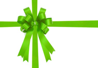 Saten kurdele güzel yeşil yay