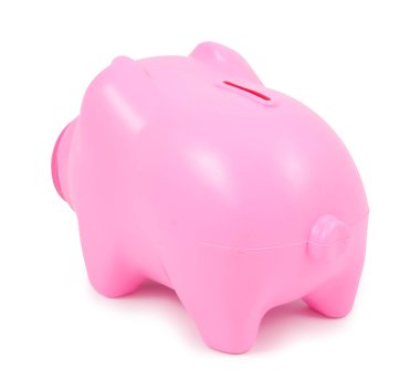 Kumbara beyazda izole edilmiş.