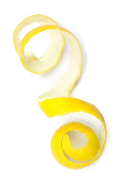 Citron twist på vit bakgrund. — Stockfoto
