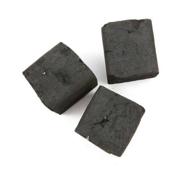 Scatola carbone su sfondo bianco — Foto Stock
