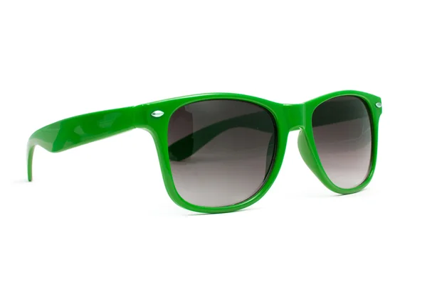 Green sunglasses on white background — Stock Photo, Image