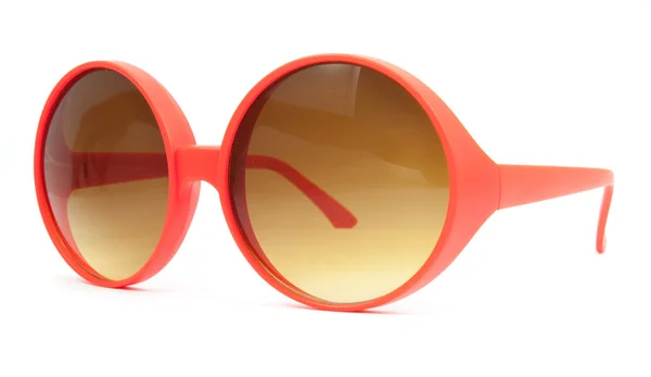 Red sunglasses on white background — Stock Photo, Image