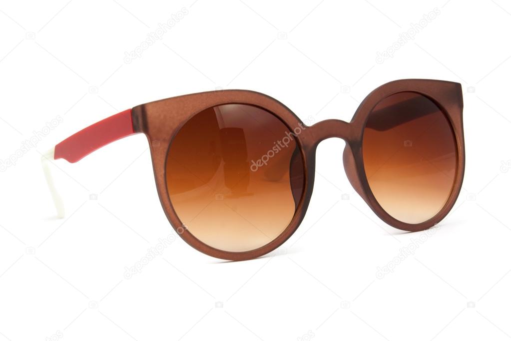 Fashion sunglasses on white background