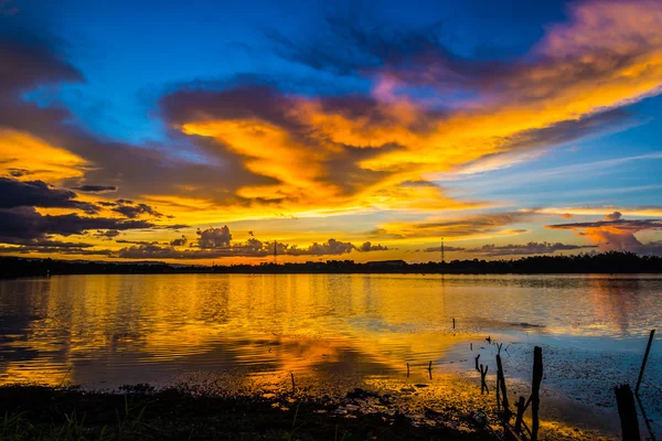 Sunset landscape image in thailand. — Stock Photo, Image