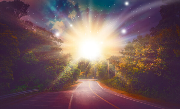 Way heaven amazing wonderfully filled beautiful shining stars. color think for God,Exceed the actual