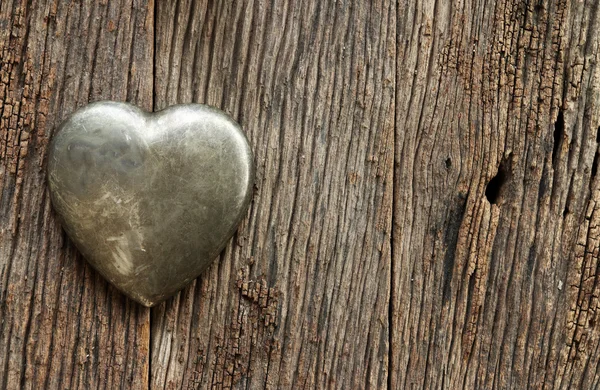 Metal heart shaped valentines day — Stock Photo, Image