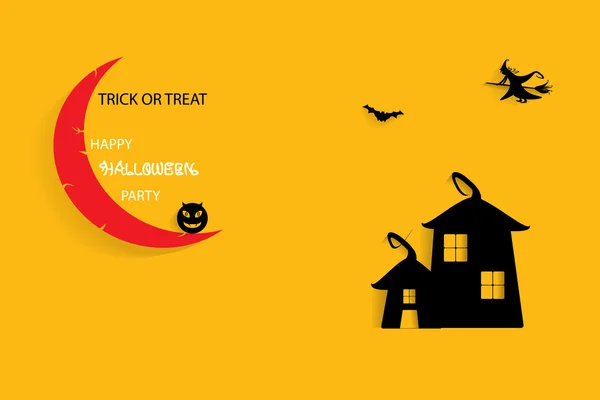 Halloween illustratie met zwarte abstracte pictogram — Stockvector