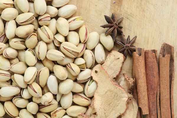 Nuts and chinese herb — Stock Photo, Image