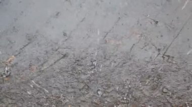 Yağmur damlaları yere, hd klip dalgalanan.