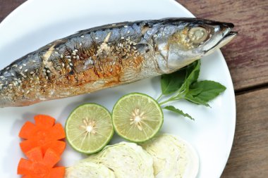 Saba Teriyaki veya uskumru ızgara.