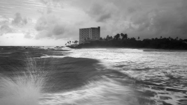 Black White Seascape Long Exposure Photograph — Stock Photo, Image