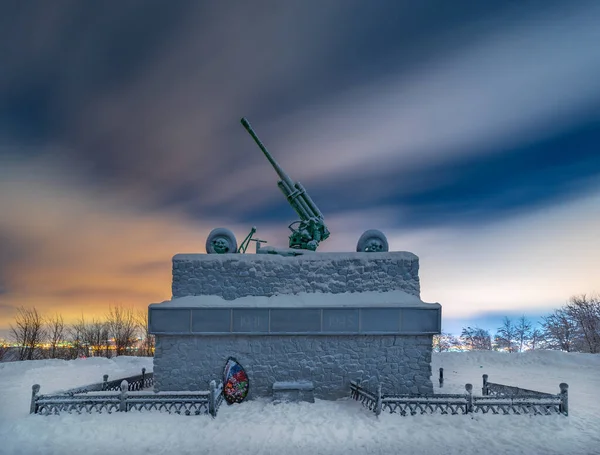 Abram Mys Murmansk Rusia 2018 Memorial Los Soldados Del Cuerpo —  Fotos de Stock