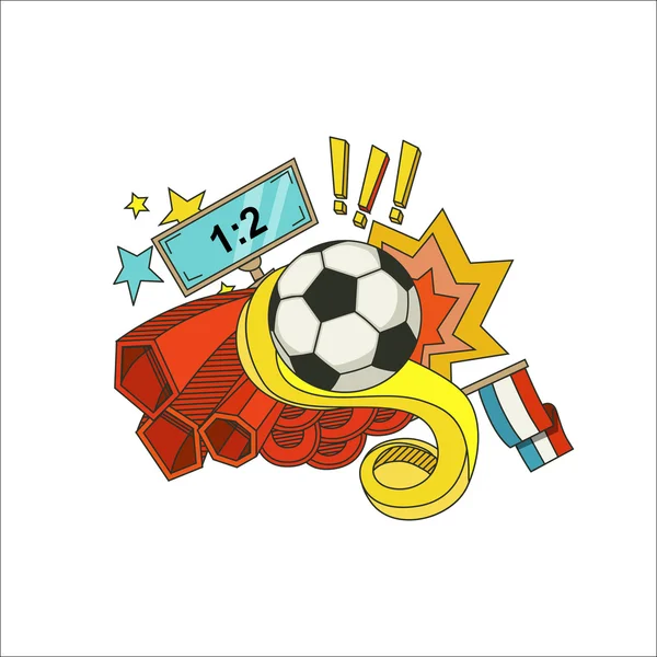 Fotbal flyer ilustrație — Vector de stoc