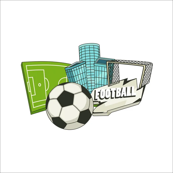 Volantino di calcio illustrazione — Vettoriale Stock