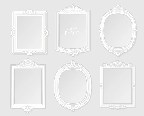 Patterned Photo Frame — Stock Vector