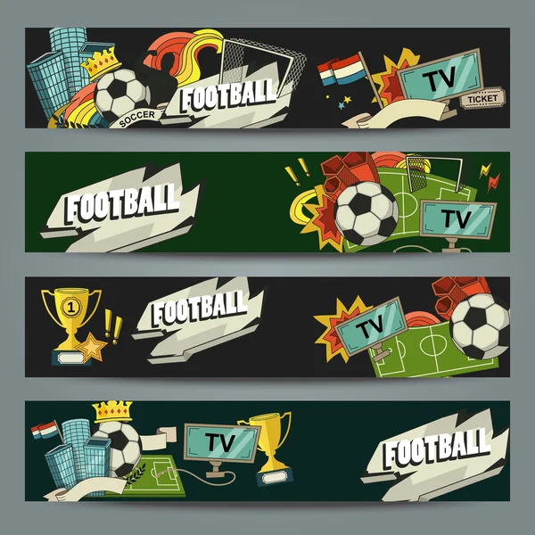 Elementi sportivi di calcio — Vettoriale Stock