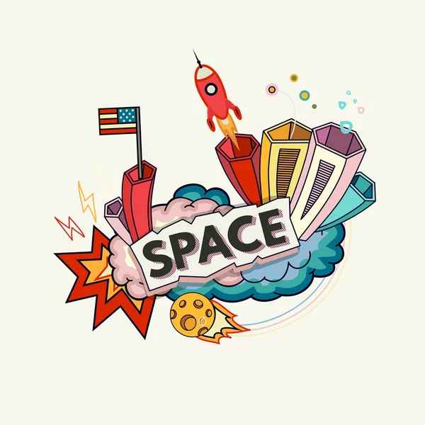 Espacio ilustración abstracta — Vector de stock