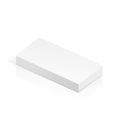 White realistic 3D rectangle clipart