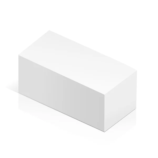 Rectangle 3D réaliste blanc — Image vectorielle