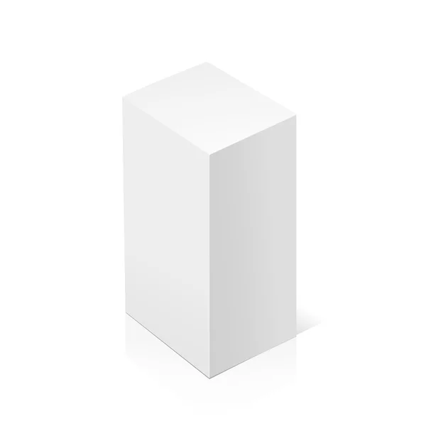 Witte realistische 3D-rechthoek — Stockvector