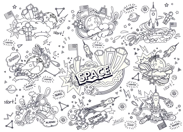 Illustration vectorielle de l'espace . — Image vectorielle