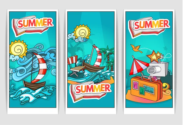 Summer tourism vector — Stock Vector