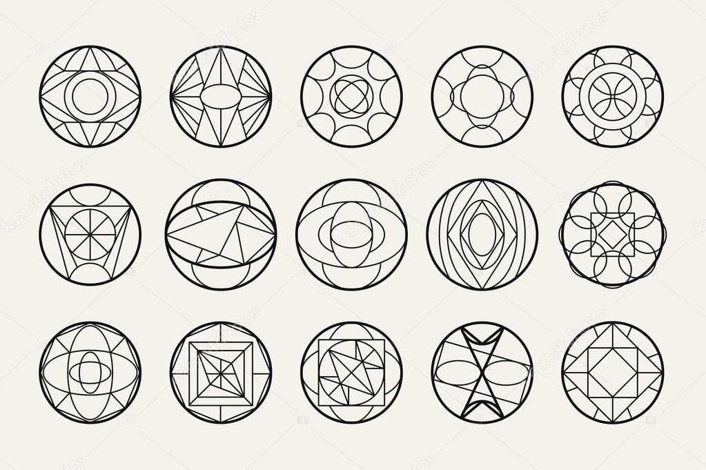 ベクトル抽象的な幾何学的図形 — ストックベクター © Liubou 109301810