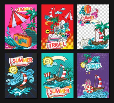 Yaz afiş illüstrasyon