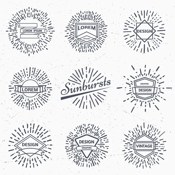 Wektor vintage sunburst — Wektor stockowy