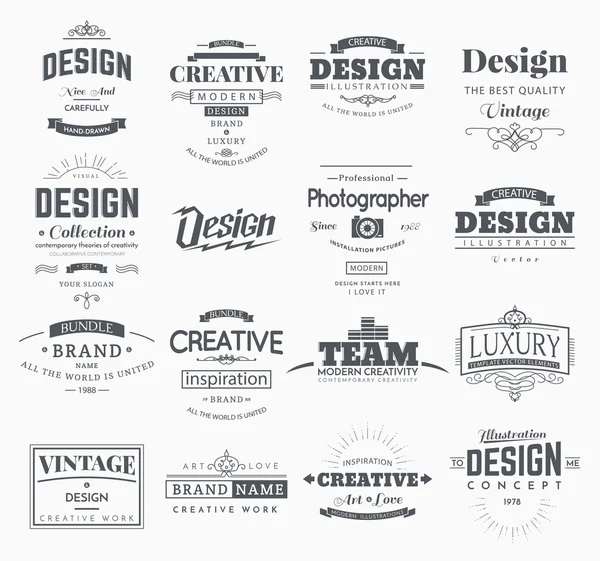 Retro Design Creative Vintage labels — Stock Vector