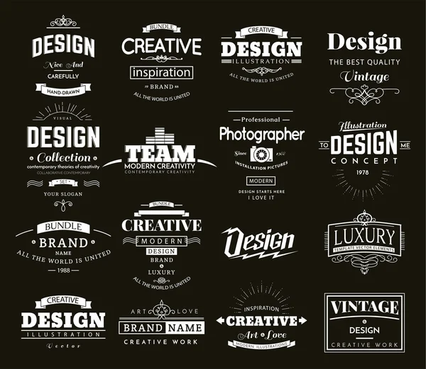 Retro Design Creative Vintage labels — Stock Vector