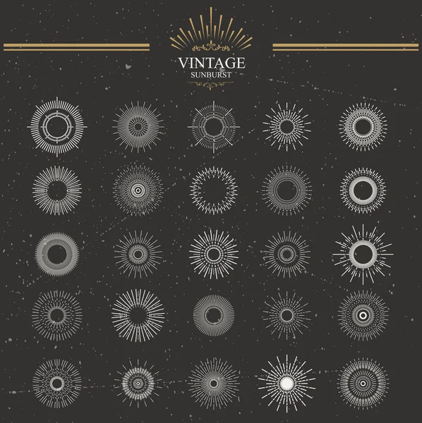 Sunburst vintage Vector — Archivo Imágenes Vectoriales