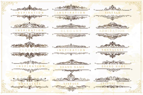Vintage kaligraficzny ozdoby i ramki — Wektor stockowy
