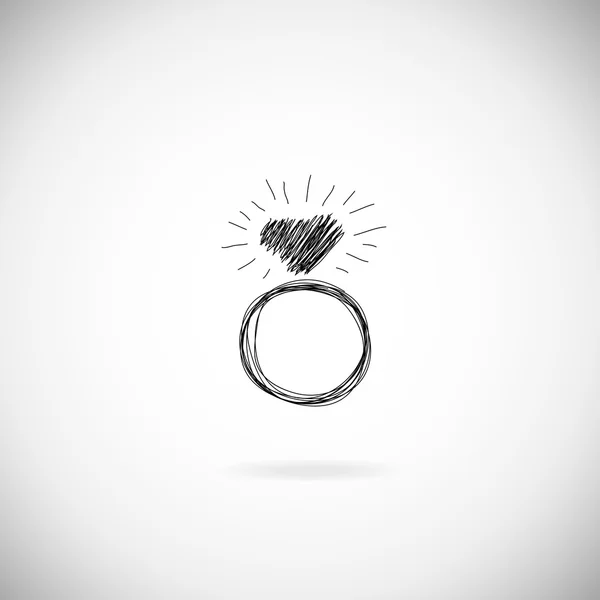 Anéis de casamento vetor ícone —  Vetores de Stock
