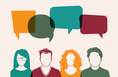 Dört vektör kişi.