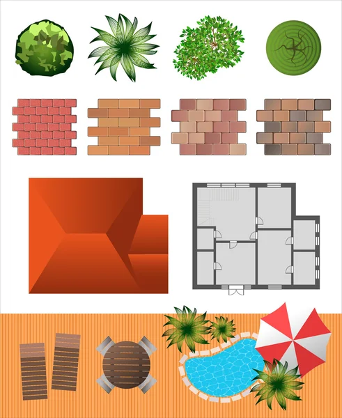 How to make your own planner. Дом вид сверху вектор. Ландшафтные элементы вид сверху. How to make your own planner. How to make your own planner.