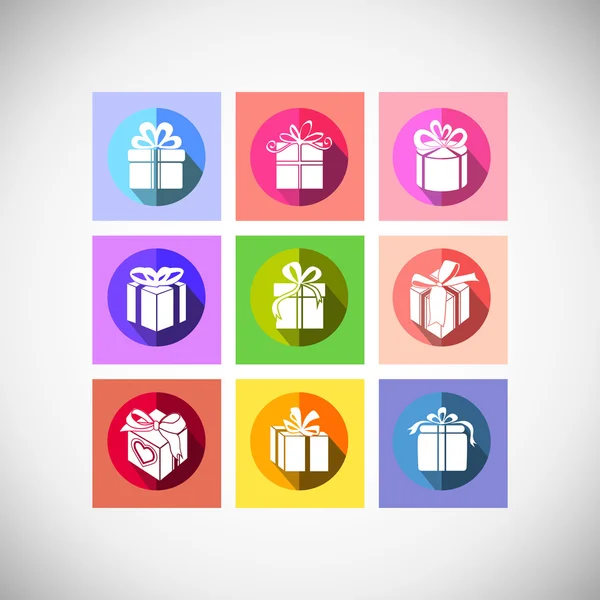 Icono de caja de regalo — Vector de stock