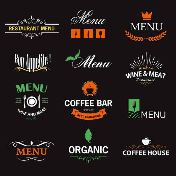 Restaurant signs — Stock Vector