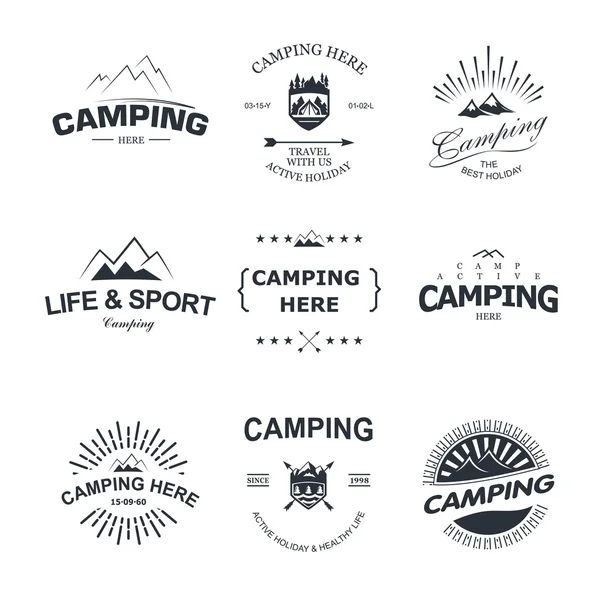 Camping — Stockvector