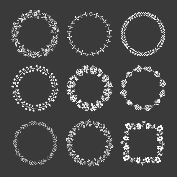 Corona de flores — Archivo Imágenes Vectoriales