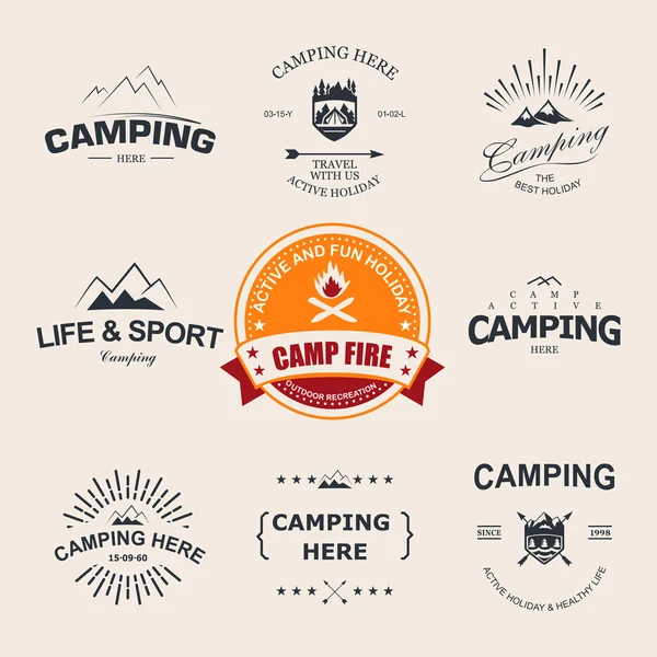 Camping — Stockvector
