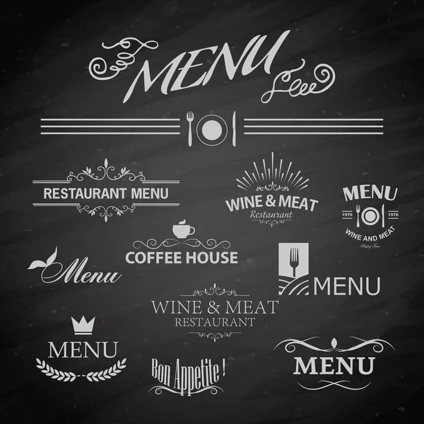 Menu for restaurant — Stock Vector