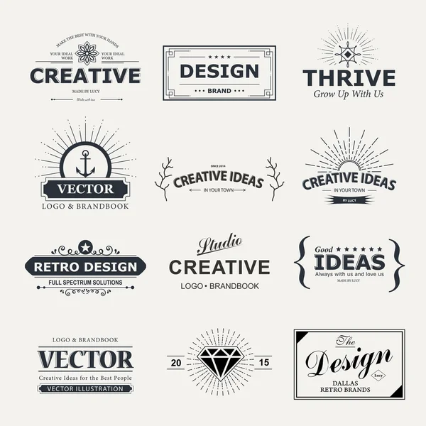 Retro vintage typographic design elements — Stock Vector © Provectors ...