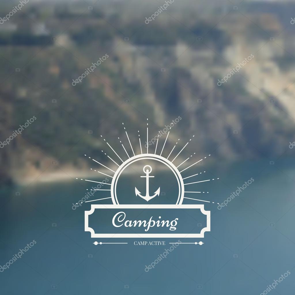 Adventure tourism travel logo. Design vector template