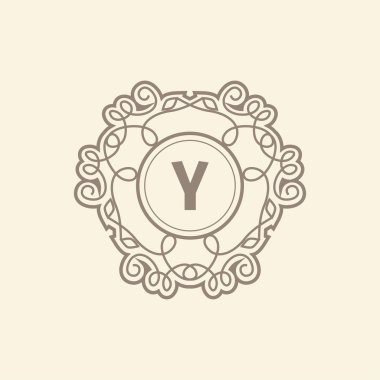 Monogram lüks logo şablonu