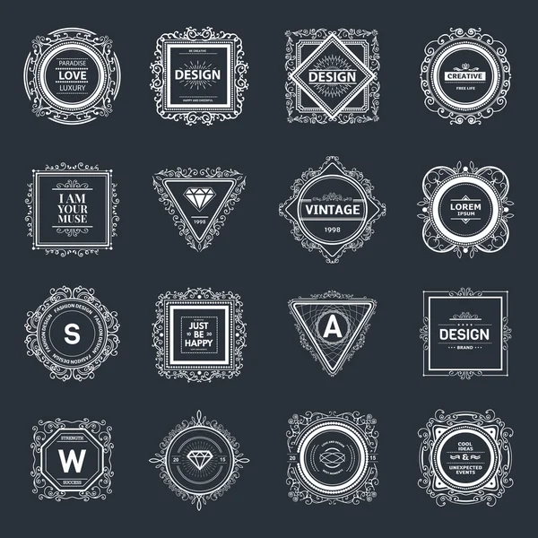 Modèle de logo de luxe monogramme — Image vectorielle