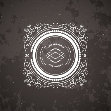 Monogram lüks logo şablonu