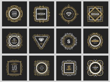 Monogram lüks logo şablonu