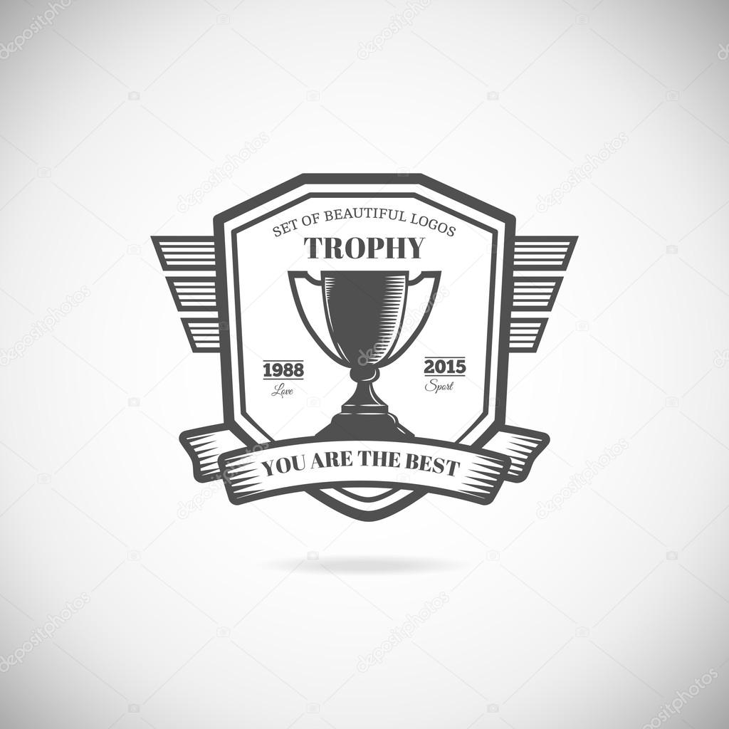 Logo victory trophie and award