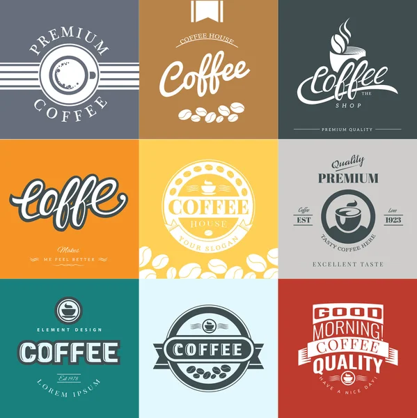 Coffee Vintage Logo — Stockový vektor